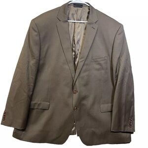 LAUREN Ralph Lauren Blazer Suit Jacket Mens 54R Brown 100% Wool Classic